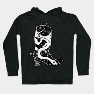 THERE'S A SNAKE IN MY BOOT Starry Snake Design Hoodie